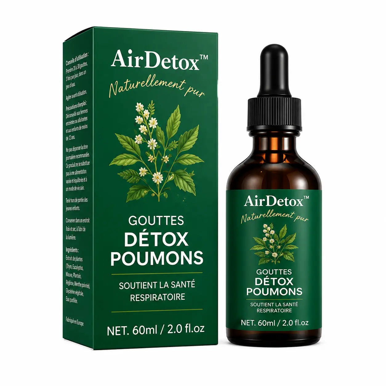 AirDetox™ Gouttes Détox Poumons | Nettoyez vos poumons naturellement et respirez mieux en seulement 7 jours !