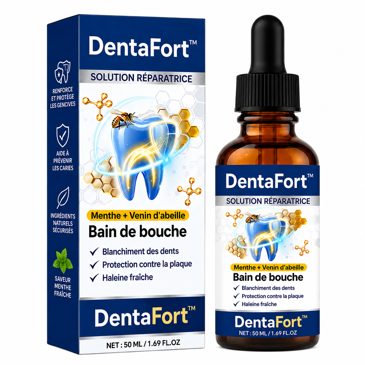 DentaFort™ Solution Réparation Buccale | Stoppez le déchaussement et renforcez vos gencives en quelques jours !