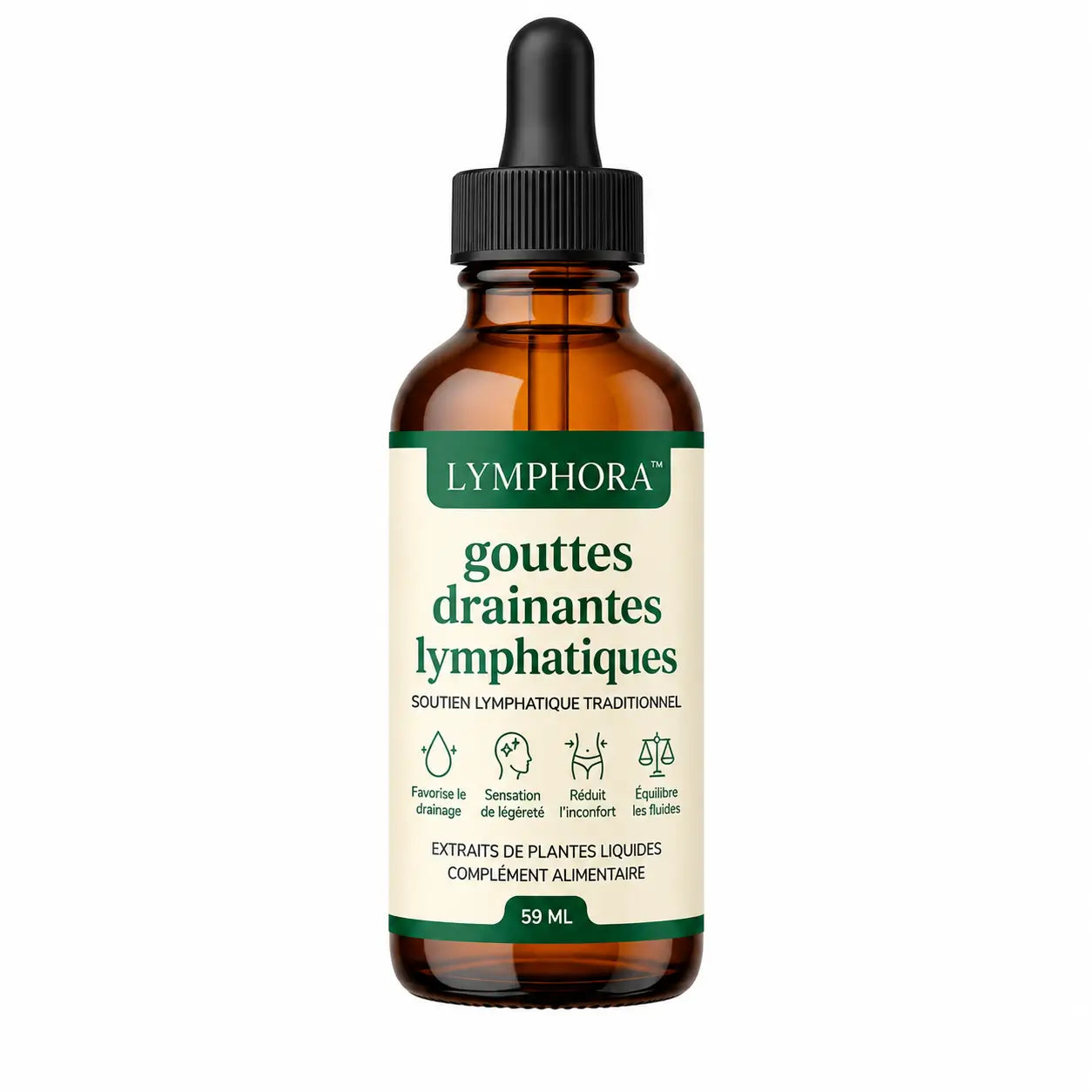Lymphora™ Gouttes Drainantes Lymphatiques | Dégonflez ventre, jambes et visage en quelques jours en éliminant l’eau piégée sous votre peau !