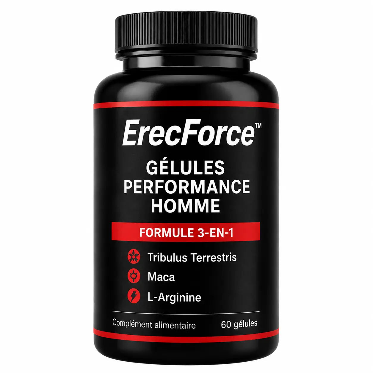 ErecForce™ Gélules Performance Homme | Retrouvez une érection plus ferme, une libido brûlante et une endurance d’acier !