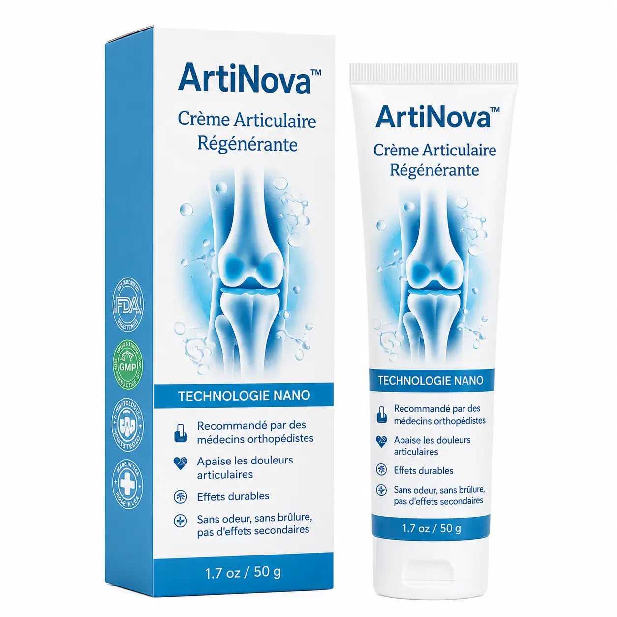 ArtiNova™ Crème Articulaire Régénérante | Éliminez vos douleurs articulaires de 97 % en seulement 4 jours !
