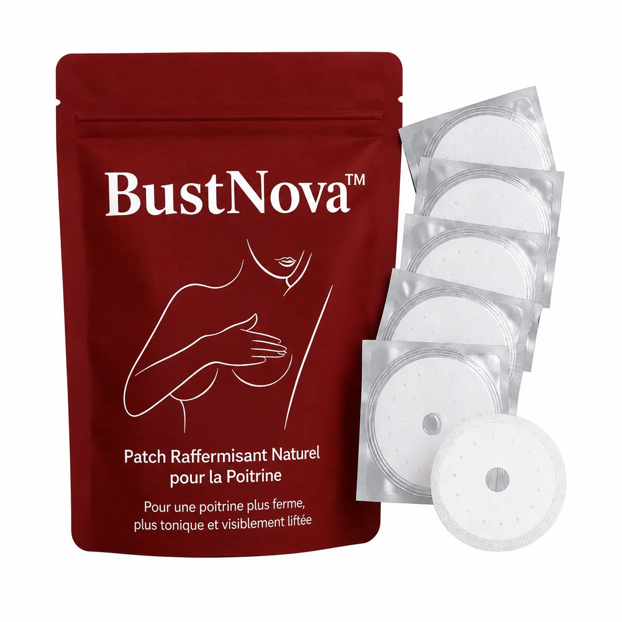BustNova™ Patch Raffermissant Naturel pour la Poitrine | Redonne galbe et fermeté en 14 jours sans chirurgie!