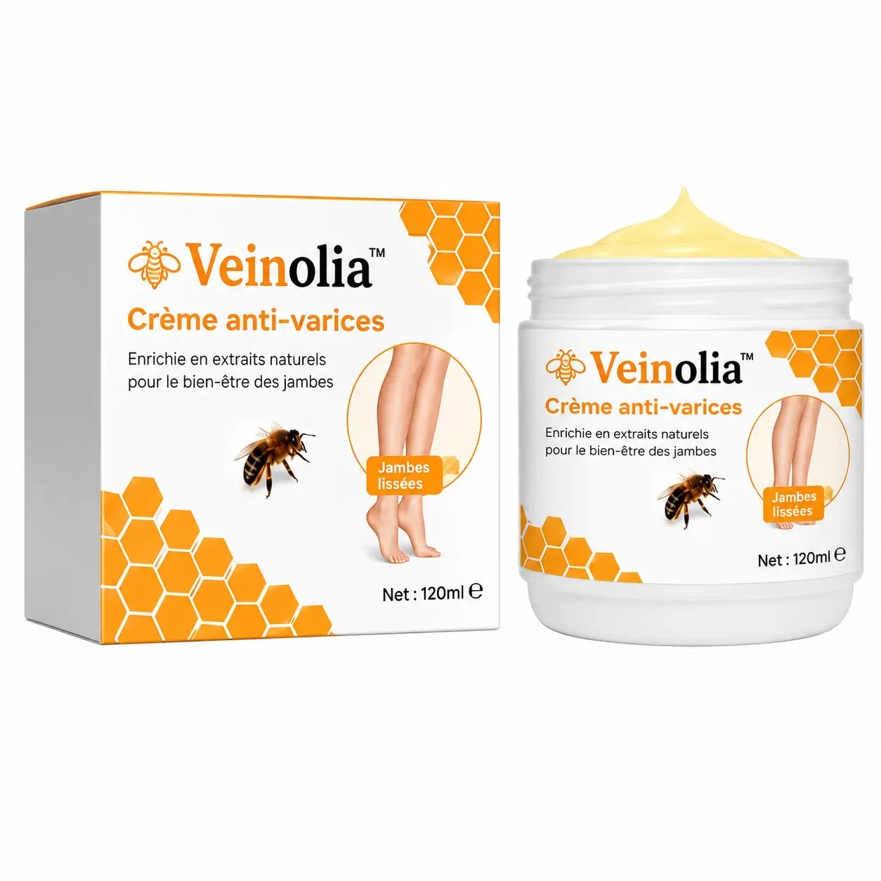 Veinolia™ Crème anti-varices | Les varices disparaissent dès la première utilisation !