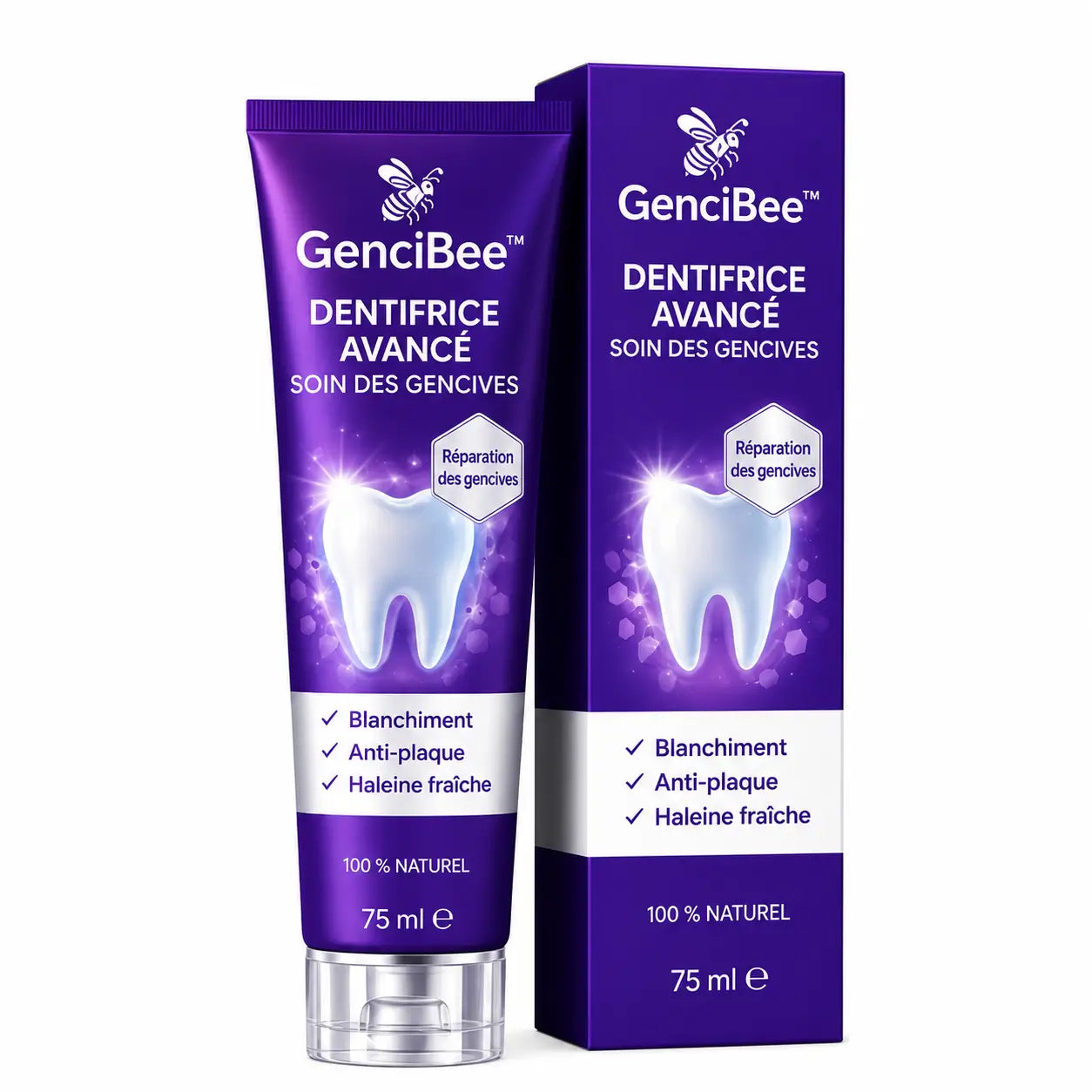 GenciBee™ Dentifrice au Venin d’Abeille | Stoppe les gencives qui saignent et renforce vos dents en 7 jours !