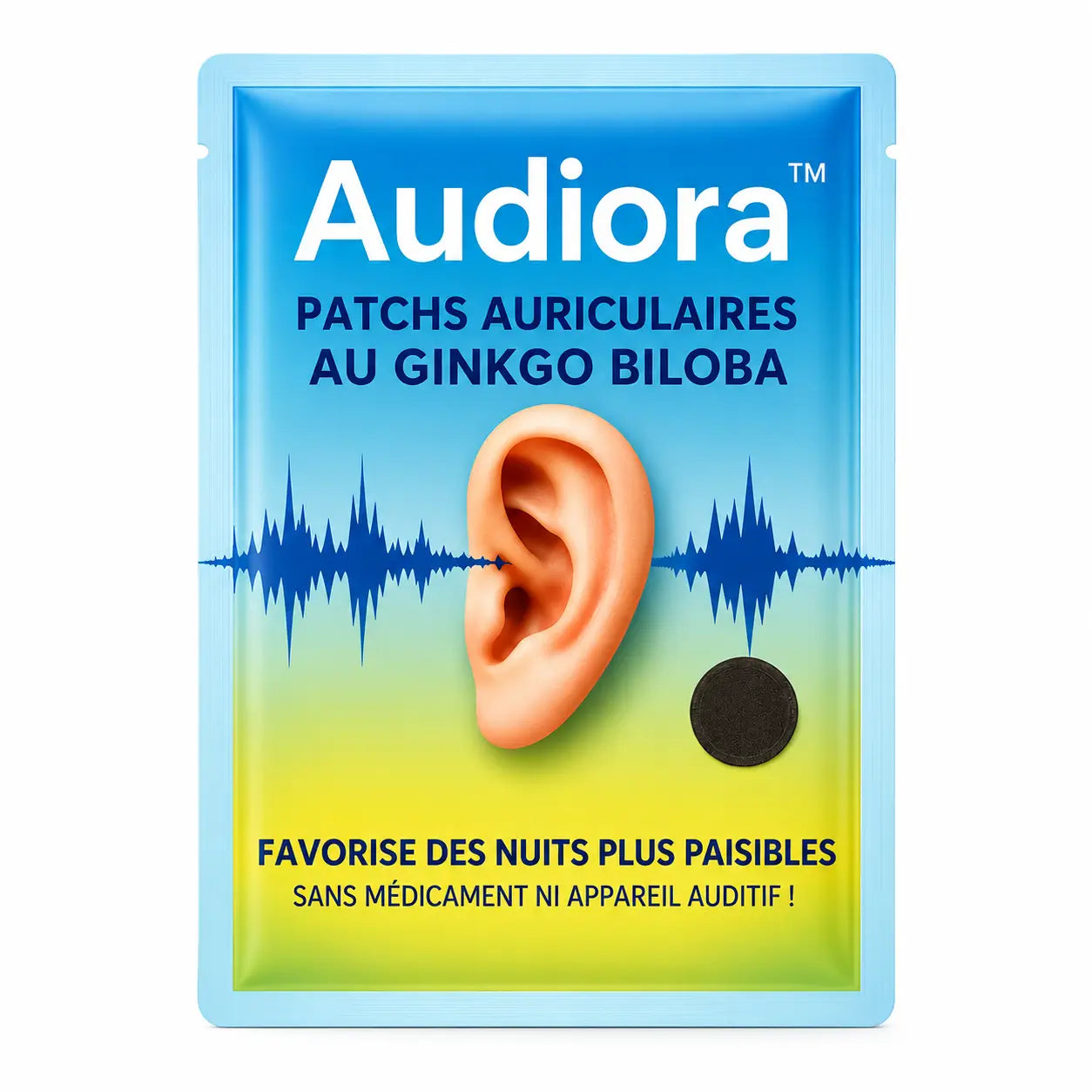 Audiora™ Patchs Auriculaires au Ginkgo Biloba | Élimine les acouphènes en 7 heures – sans médicament ni appareil auditif!