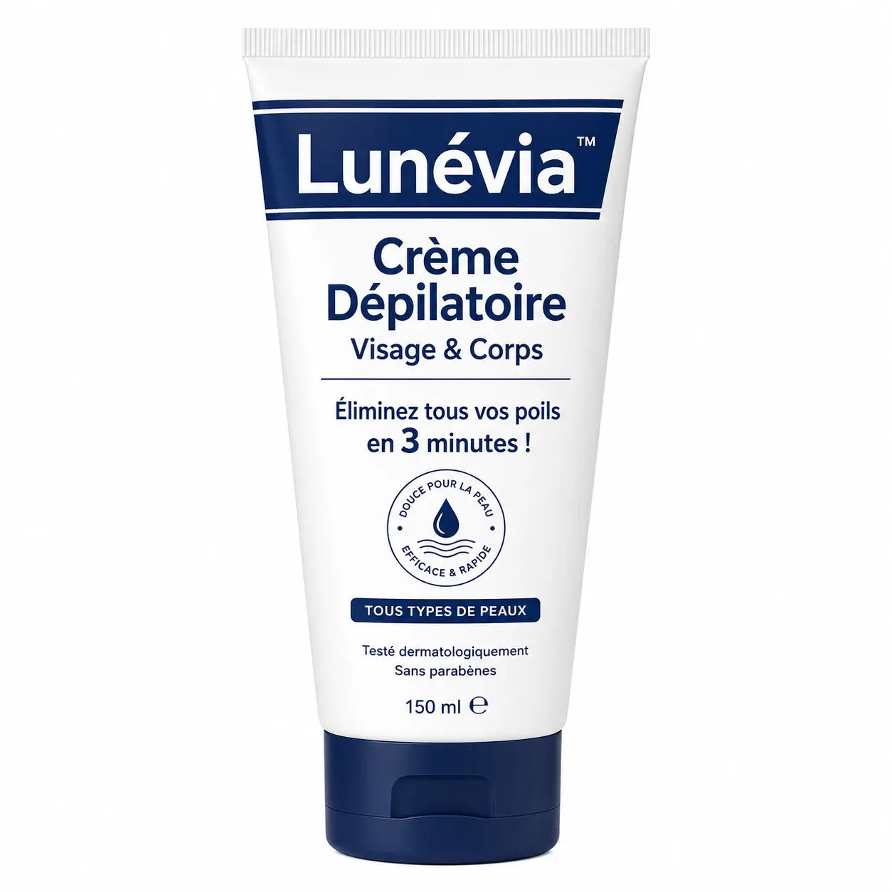 Lunévia™ Crème Dépilatoire Visage & Corps | Éliminez tous vos poils en 3 minutes !