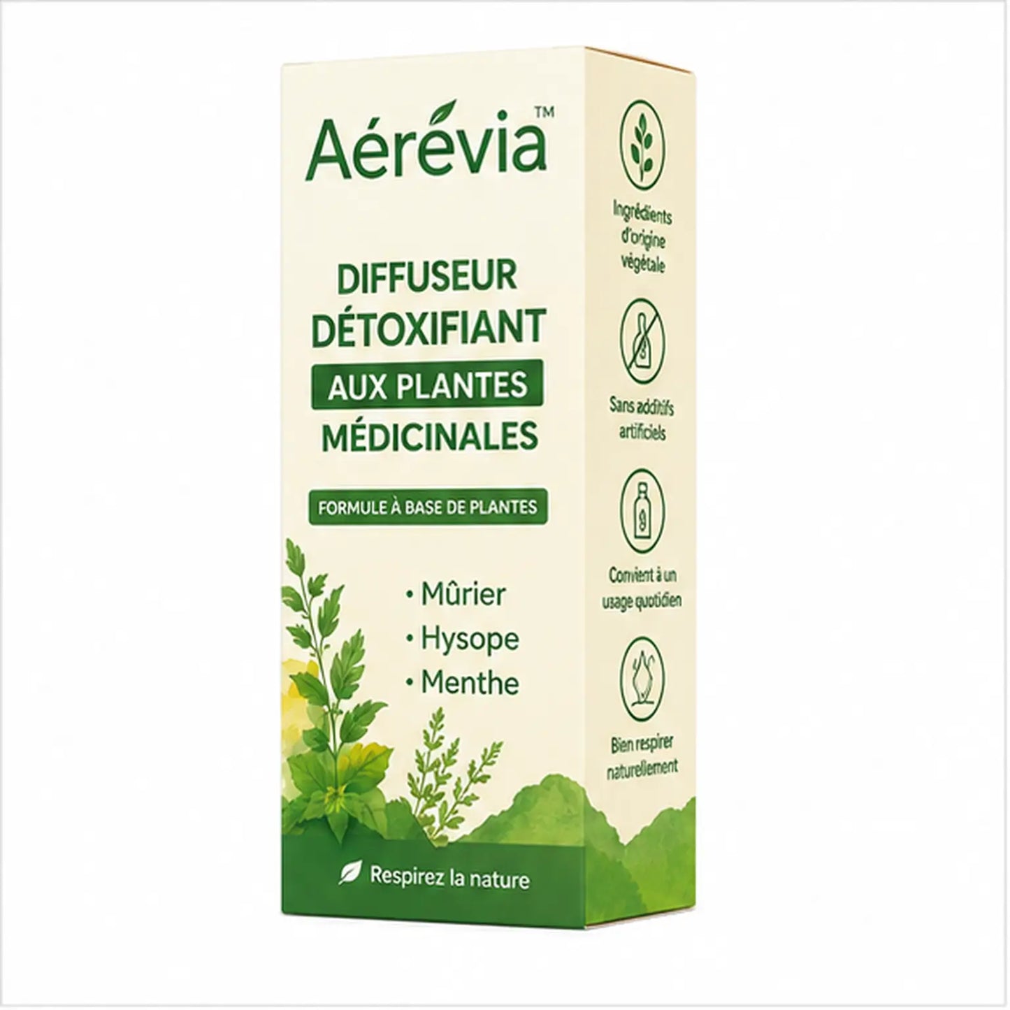 Aérévia™ Diffuseur Détoxifiant aux Plantes Médicinales | Débouche les poumons et élimine 90 % du mucus en 5 minutes!