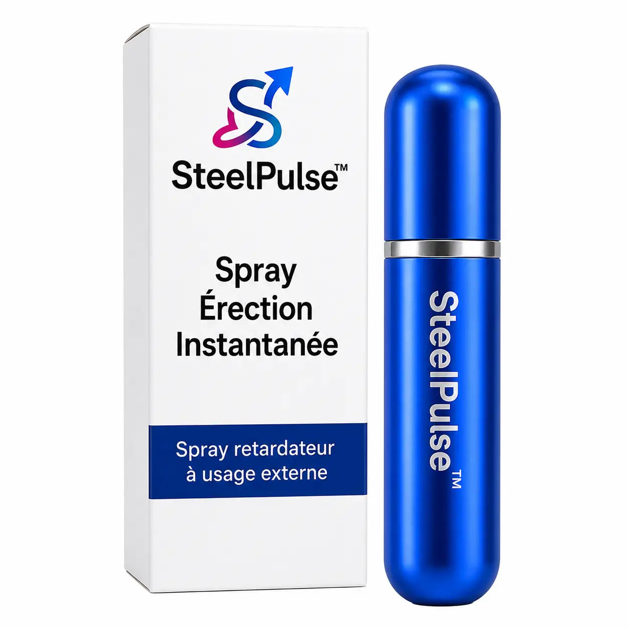 SteelPulse™ Spray Érection Instantanée | Dure comme de l’acier en 3 minutes, sans pilules ni attente !