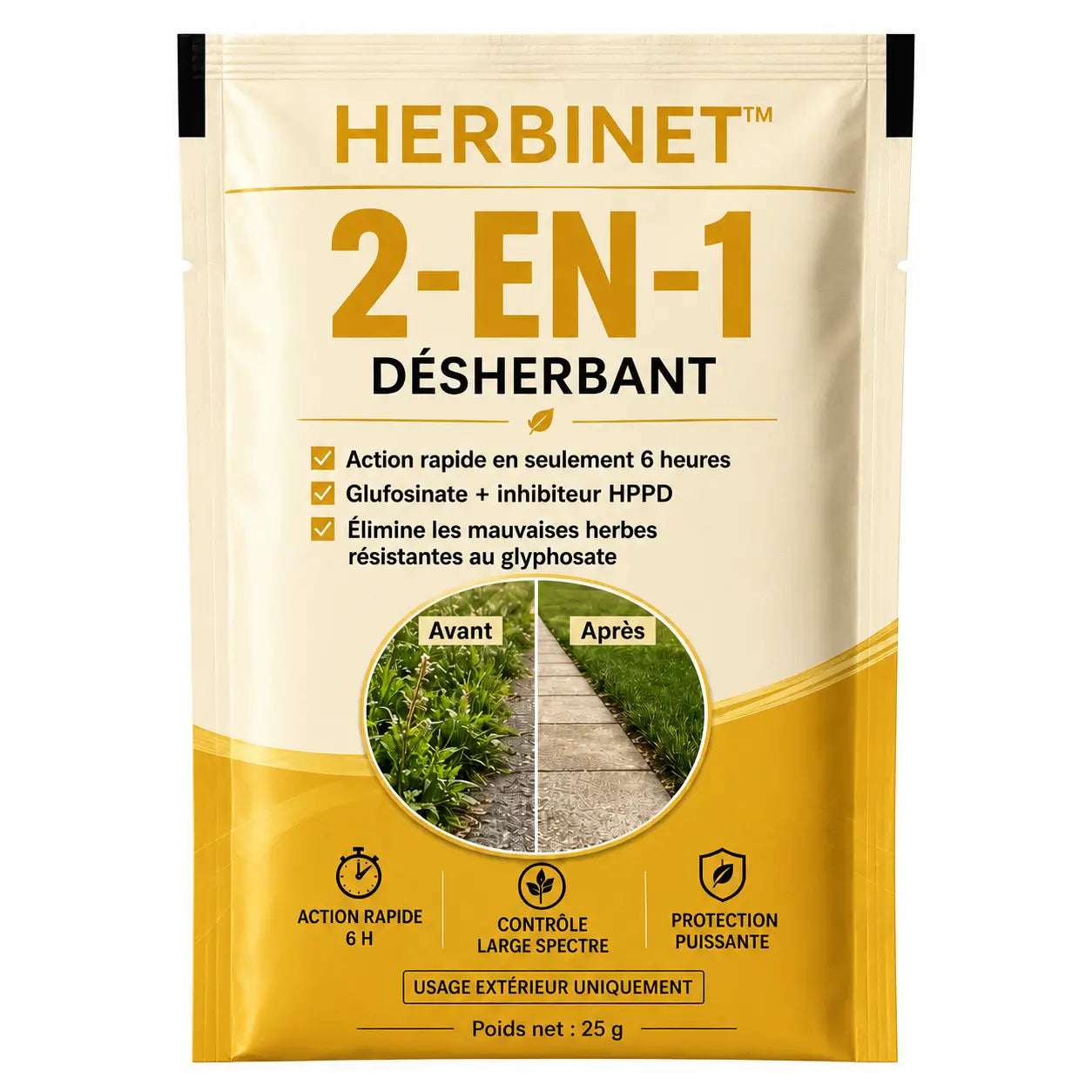 HerbiNet™ Désherbant 2-en-1 | Action ciblée contre les mauvaises herbes du jardin !