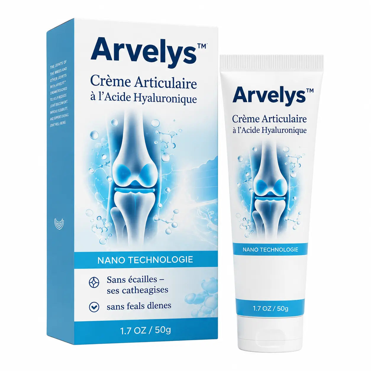 Arvelys™ Crème Articulaire à l’Acide Hyaluronique | Soulagez vos douleurs en 60 secondes !