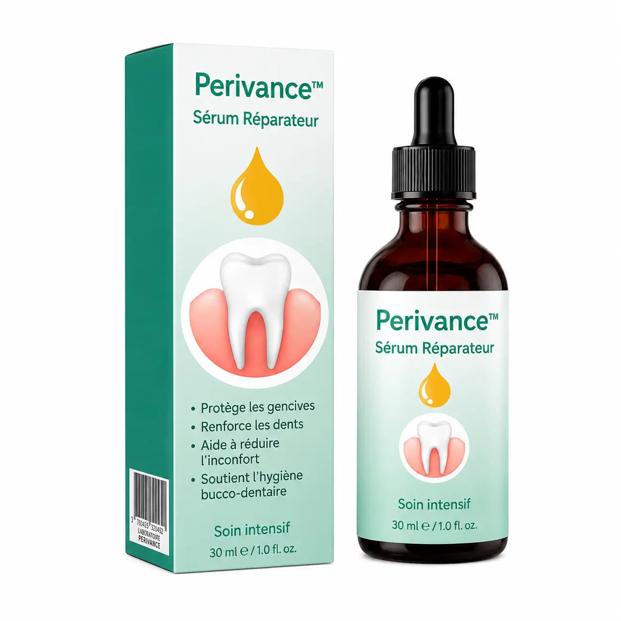 Perivance™ Sérum Réparateur | Stoppez la rétractation et sauvez vos dents en seulement 4 jours !