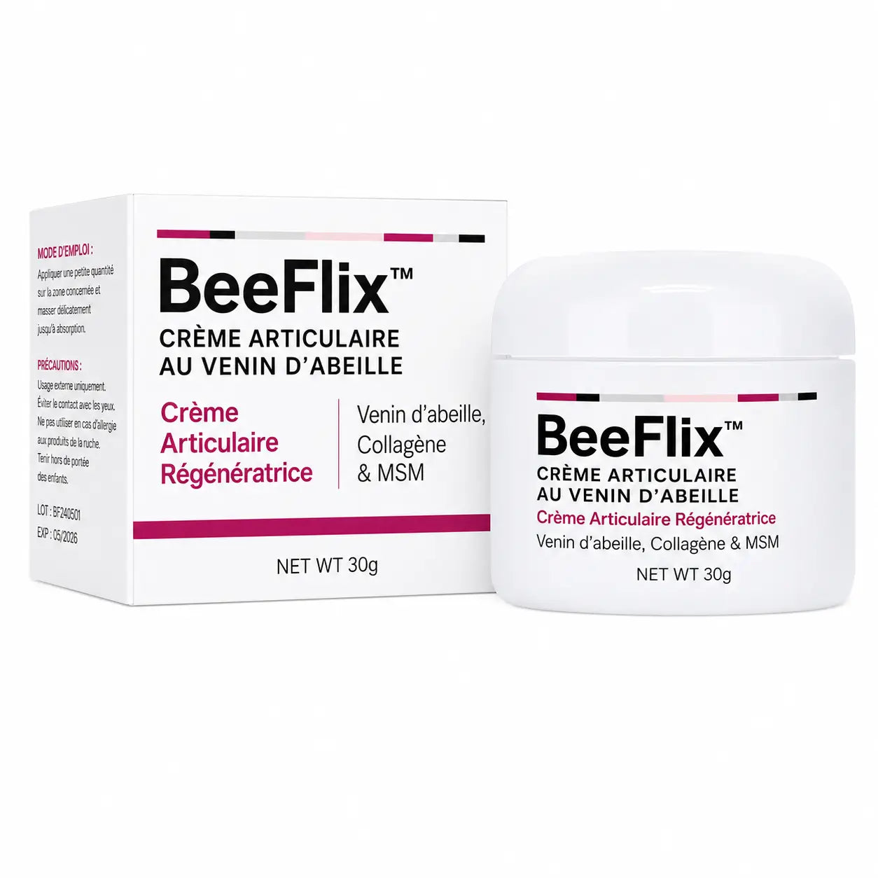 BeeFlix™ Crème Articulaire au Venin d’Abeille | Stoppez vos douleurs et retrouvez des mouvements plus fluides rapidement !