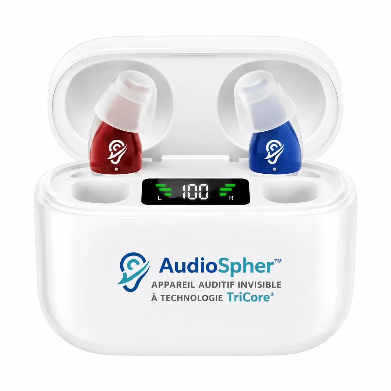 AudioSpher™ Appareil Auditif Invisible à Technologie TriCore | Entendez parfaitement en 3 secondes, sans aucun sifflement !