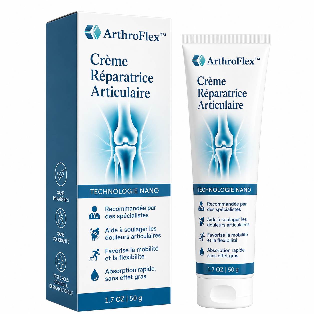 ArthroFlex™ Crème Réparatrice Articulaire | Soulage les douleurs du genou et des articulations jusqu’à 87 % en seulement 48h !