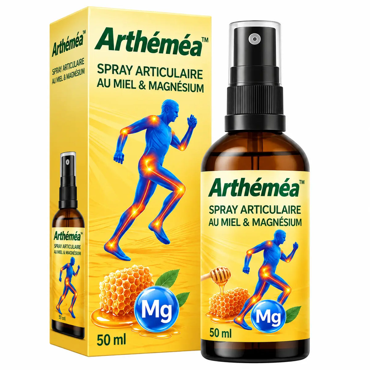 Arthéméa™ Spray Articulaire au Miel & Magnésium | Supprime vos douleurs articulaires en 10 minutes chrono !