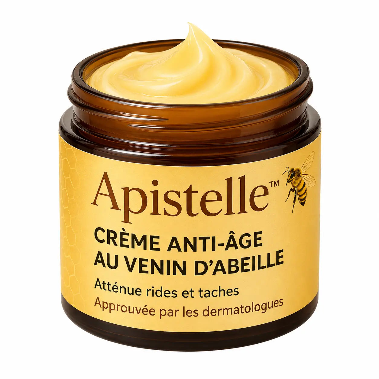 Apistelle™ Crème Anti-Âge au Venin d’Abeille | Élimine rides et taches en 3 minutes – approuvé par les dermatologues!
