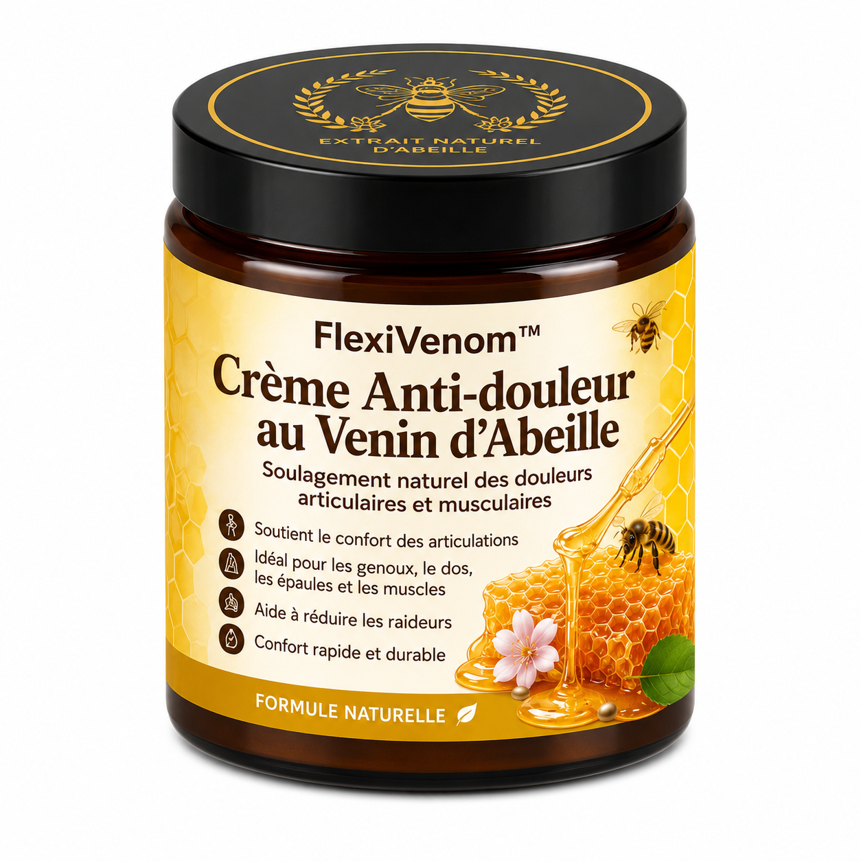 FlexiVenom™ Crème Anti-douleur au Venin d'Abeille | Soulage les articulations en 10 minutes!