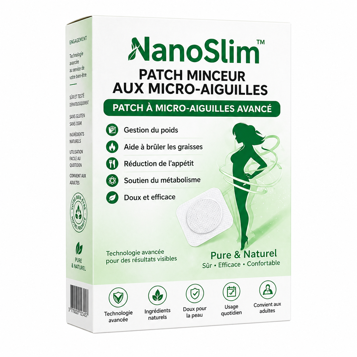 NanoSlim™ Patch Minceur aux Micro-Aiguilles | Perdez jusqu'à 10 kilos de graisse abdominale en 8 jours !
