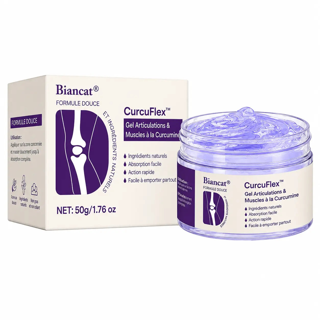 CurcuFlex™ Gel Articulations & Muscles à la Curcumine | Apaisez vos douleurs et retrouvez des mouvements plus souples en quelques minutes !
