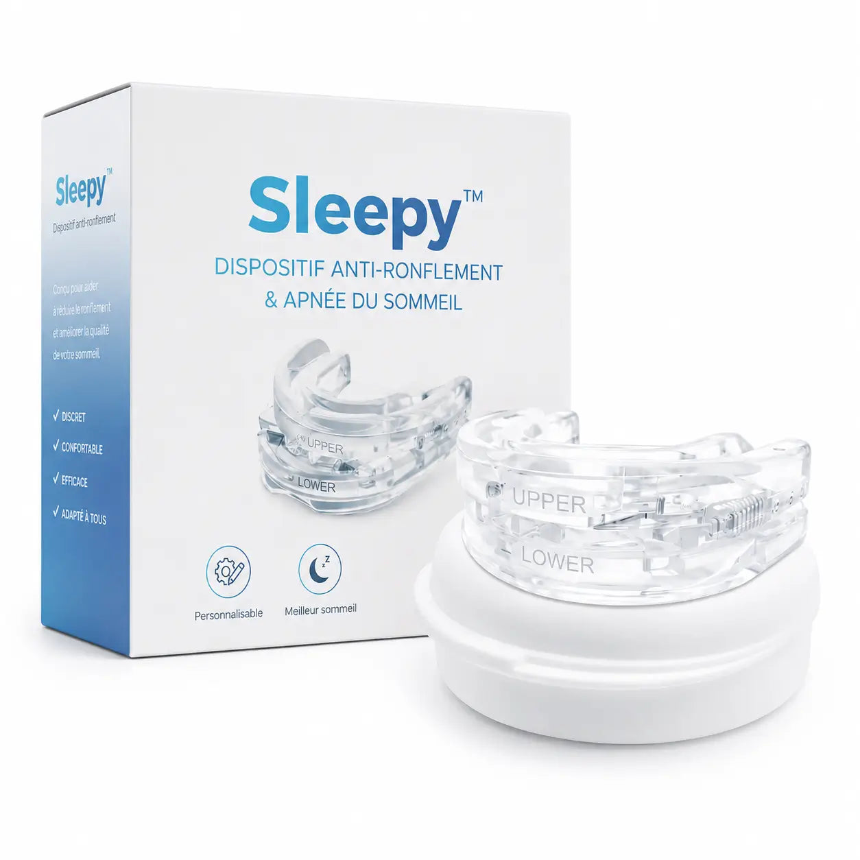 Sleepy™ Dispositif Anti-Ronflement & Apnée du Sommeil | Respirez librement et dormez profondément dès la première nuit !