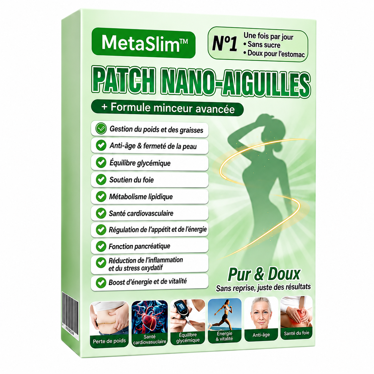 MetaSlim™ Patch Nano-Aiguilles | Perdez jusqu’à 5,5 kg en 7 jours, sans pilules ni régime !