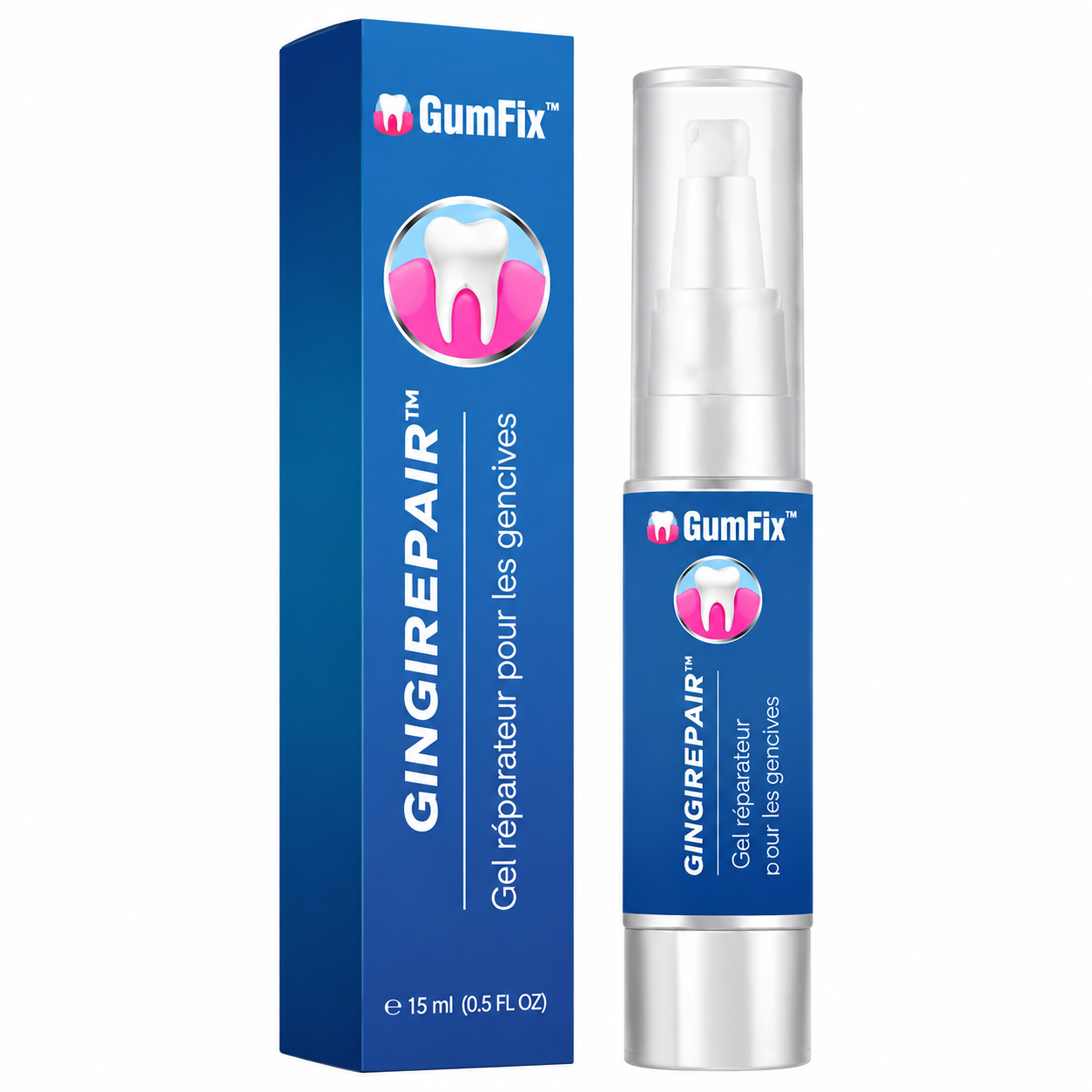 GingiRepair™ Gel réparateur pour les gencives | Régénère jusqu’à 95 % de vos gencives en seulement 3 jours !