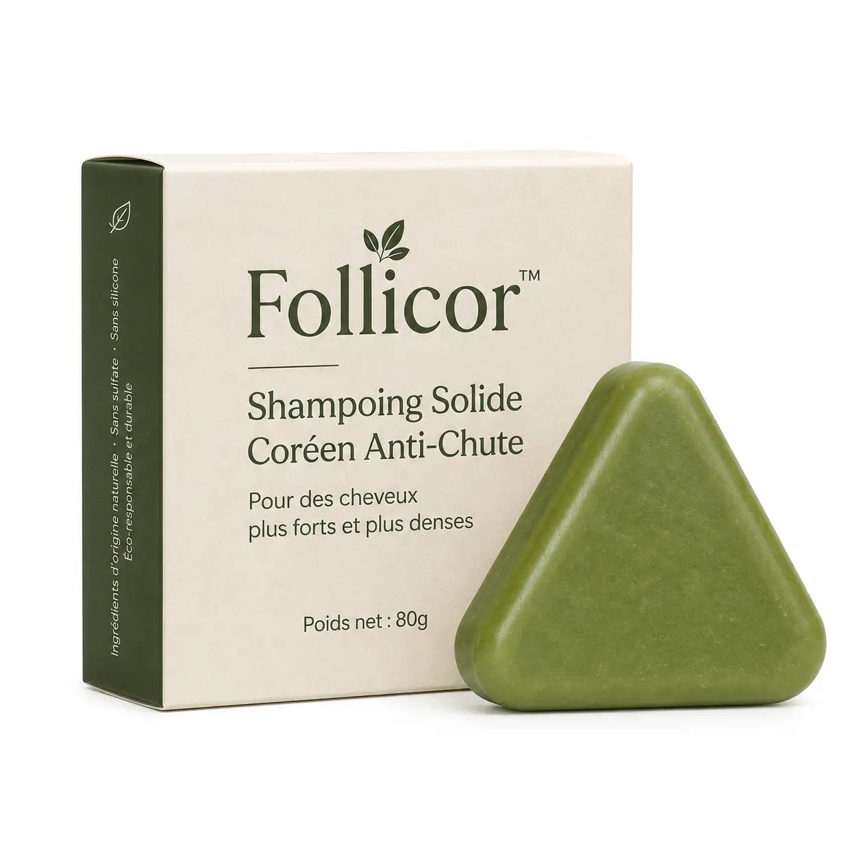 Follicor™ Shampoing Solide Coréen Anti-Chute | Activez vos follicules et retrouvez des cheveux plus épais en 6 à 8 semaines !