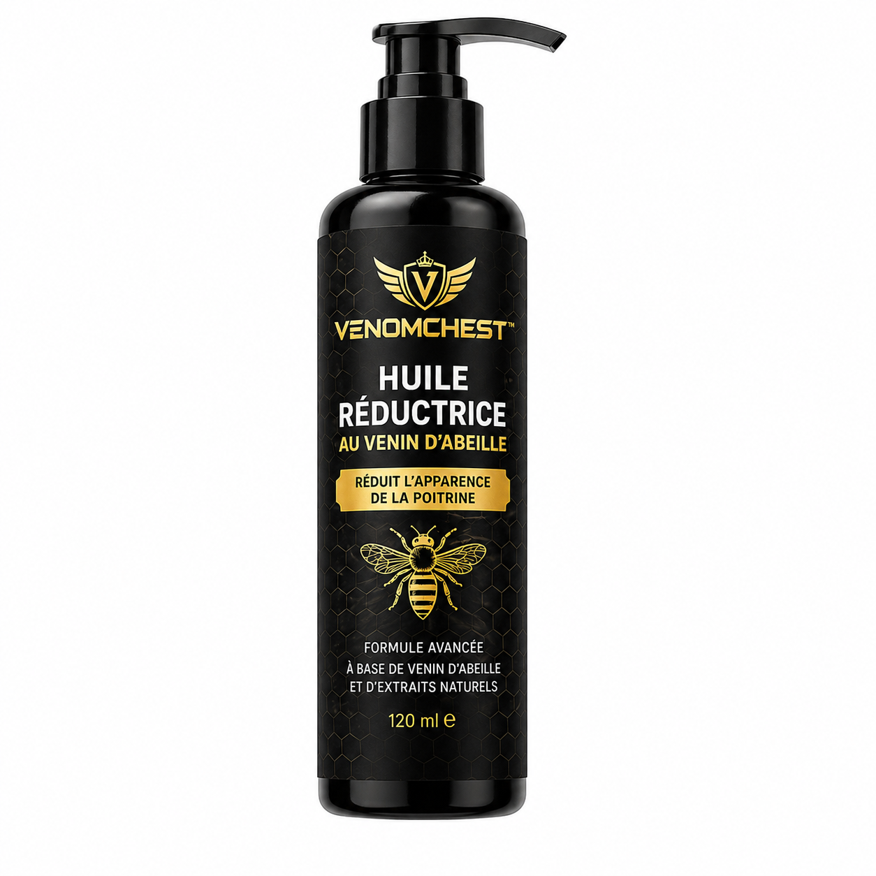 VenomChest™ Huile Réductrice au Venin d’Abeille | Élimine les seins masculins en 7 jours chrono!