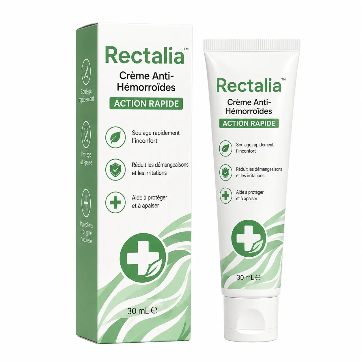 Rectalia™ Crème Anti-Hémorroïdes Action Rapide | Apaisez brûlures, démangeaisons et gonflements dès les premières prises !
