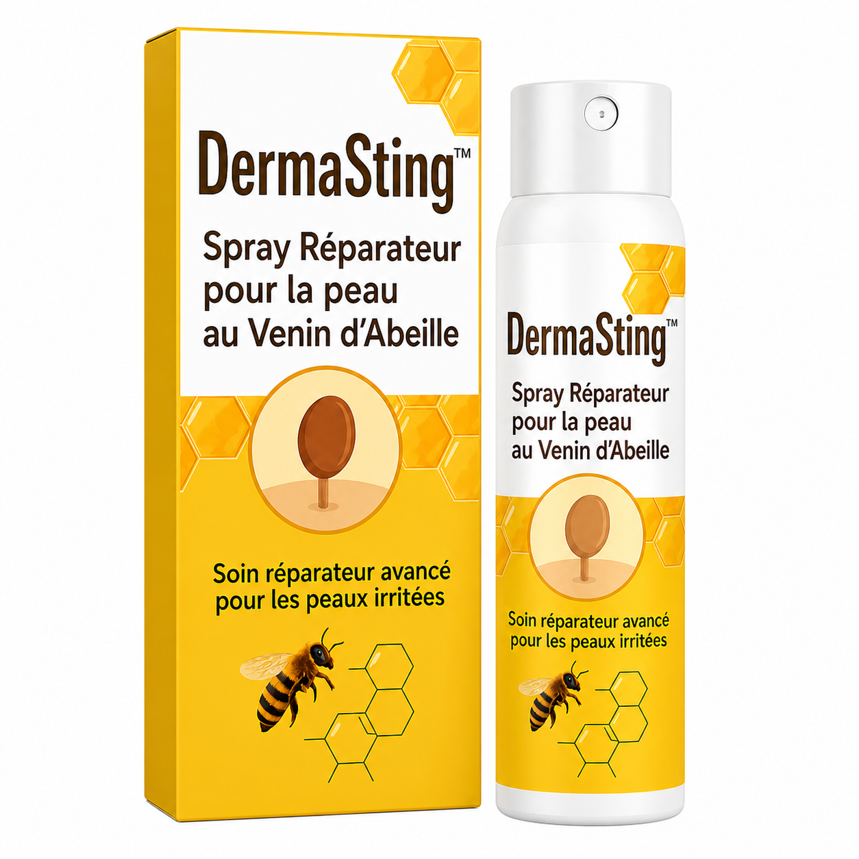 DermaSting™ Spray Réparateur pour la peau au Venin d'Abeille | Élimine les problèmes de peau en 10 minutes !