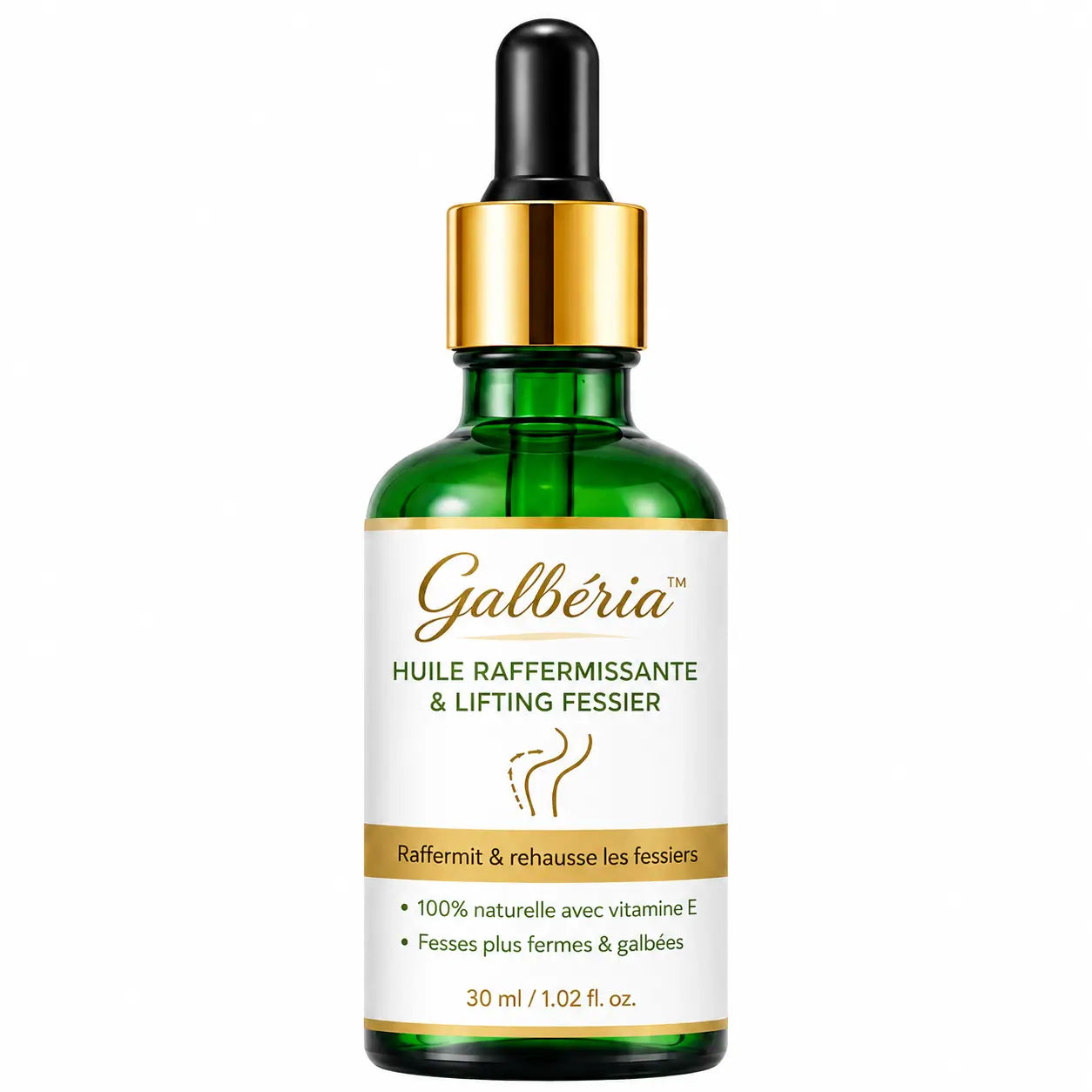 Galbéria™ Huile Raffermissante & Lifting Fessier | Des fesses fermes et remontées en 7 jours !