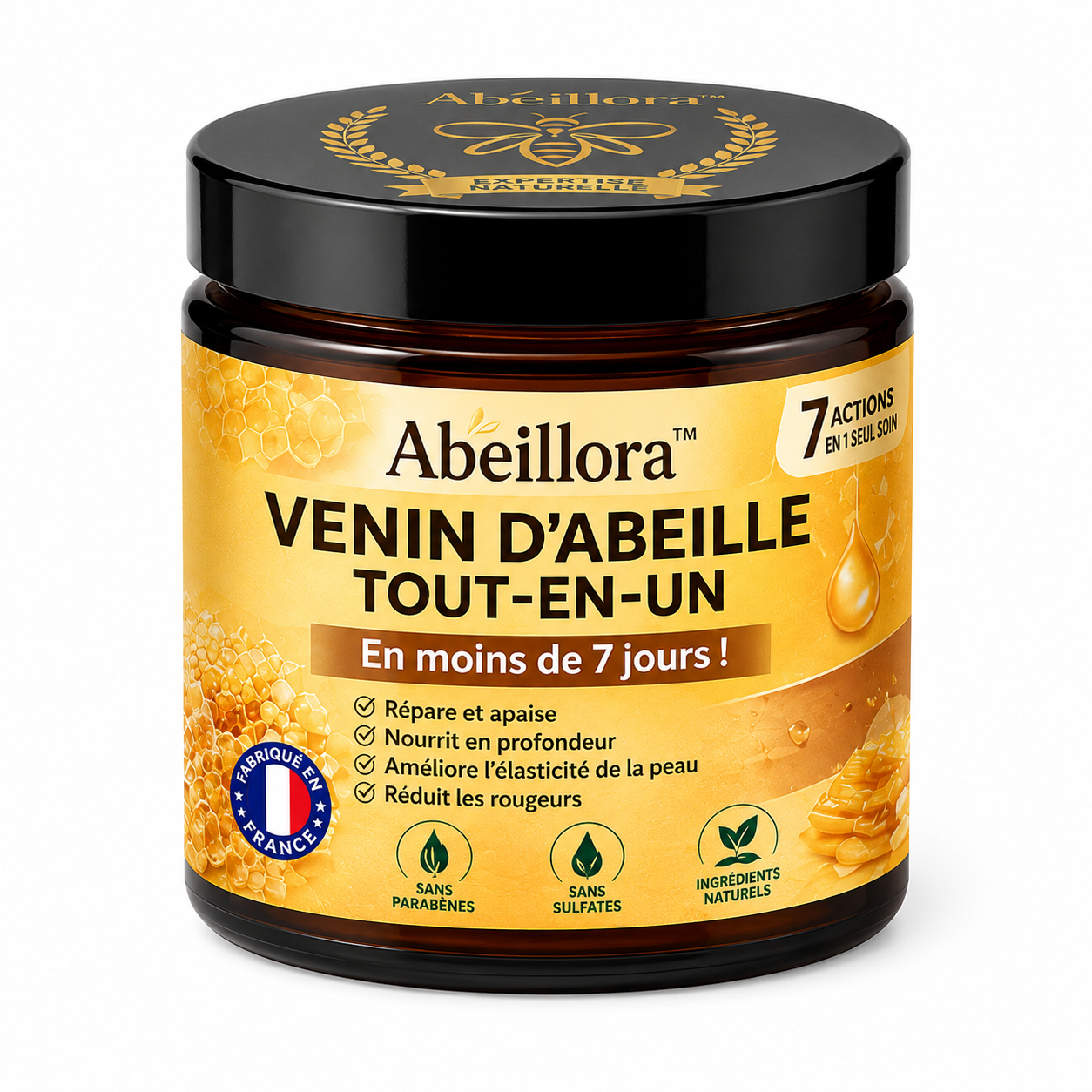 Abeillora™ Venin d’Abeille Tout-en-Un | Répare ta peau en moins de 7 jours!