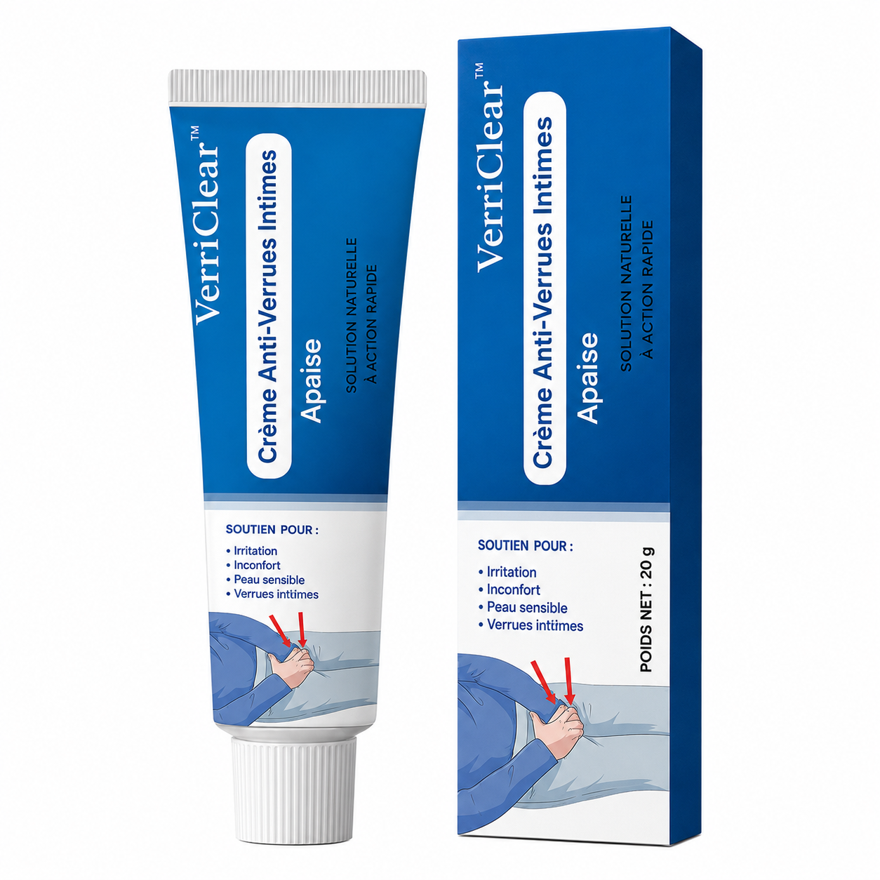 VerriClear™ Crème Anti-Verrues Intimes | Supprimez les verrues gênantes, calmez les démangeaisons et retrouvez une peau nette dès 7 jours !
