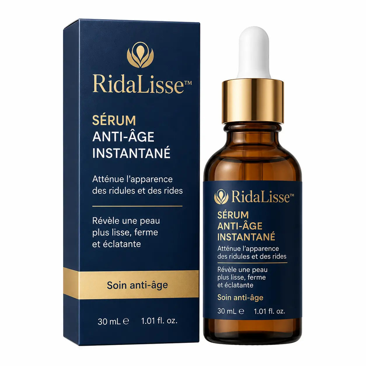 RidaLisse™ Sérum Anti-Âge Instantané | Élimine 99,7 % des rides en 15 heures !