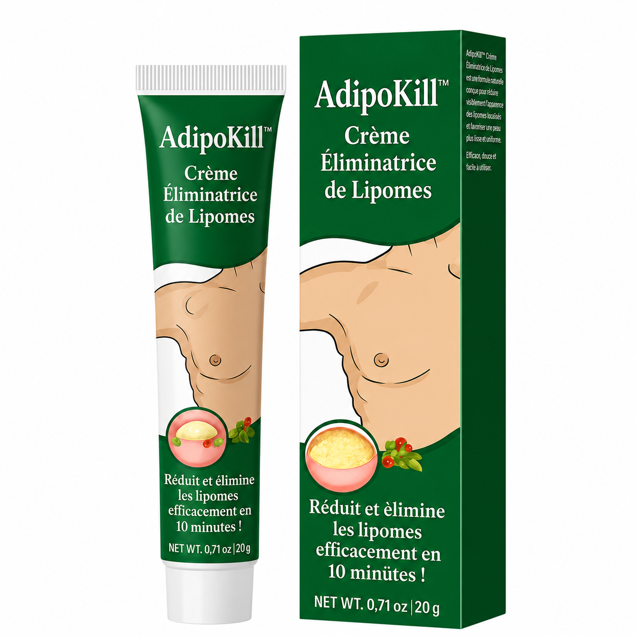 AdipoKill™ Crème Éliminatrice de Lipomes | Réduit et élimine les lipomes efficacement en 10 minutes!