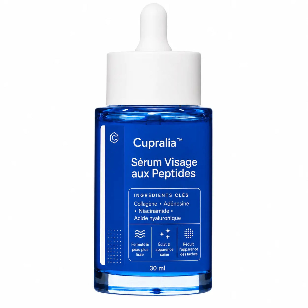 Cupralia™ Sérum Visage aux Peptides | Lissez vos rides et raffermissez votre peau dès les premières gouttes !