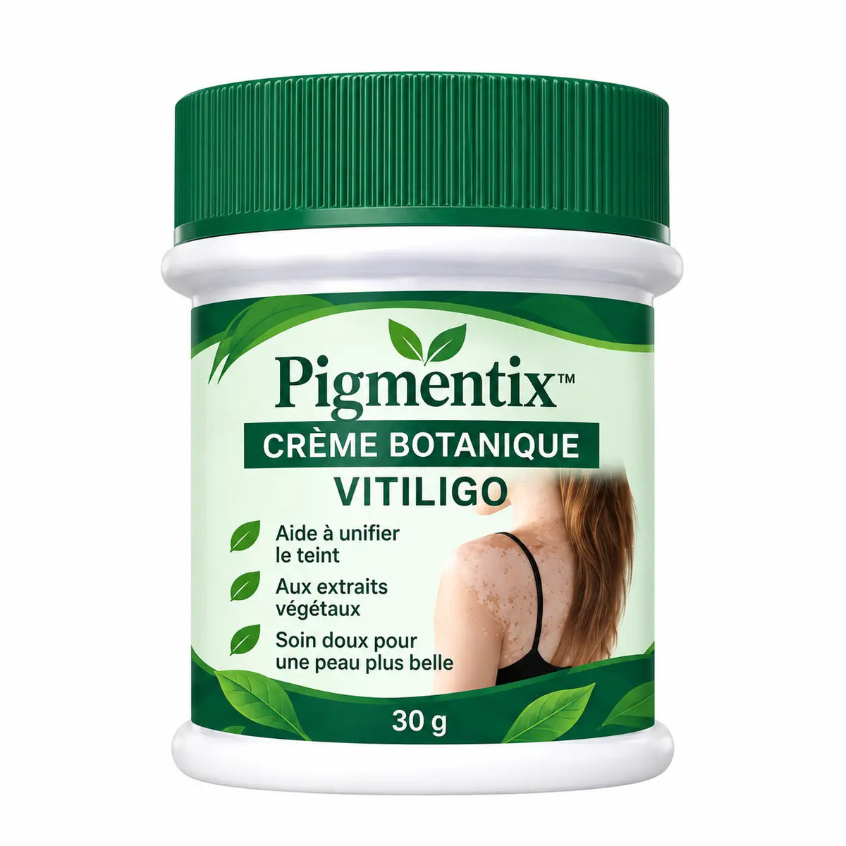 Pigmentix™ Crème Botanique Vitiligo | Réduisez l’apparence des taches blanches et retrouvez un teint plus uniforme sans maquillage épais !