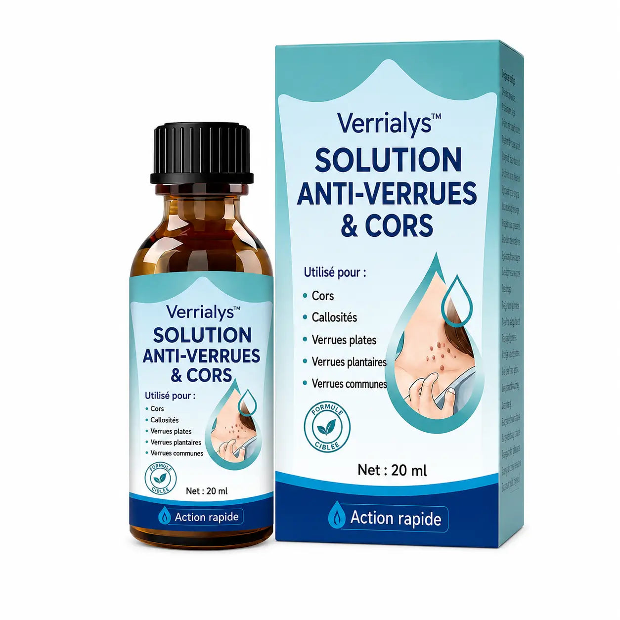 Verrialys™ Solution Anti-Verrues & Cors | Élimine les verrues tenaces en 7 jours, sans douleur ni cryothérapie !