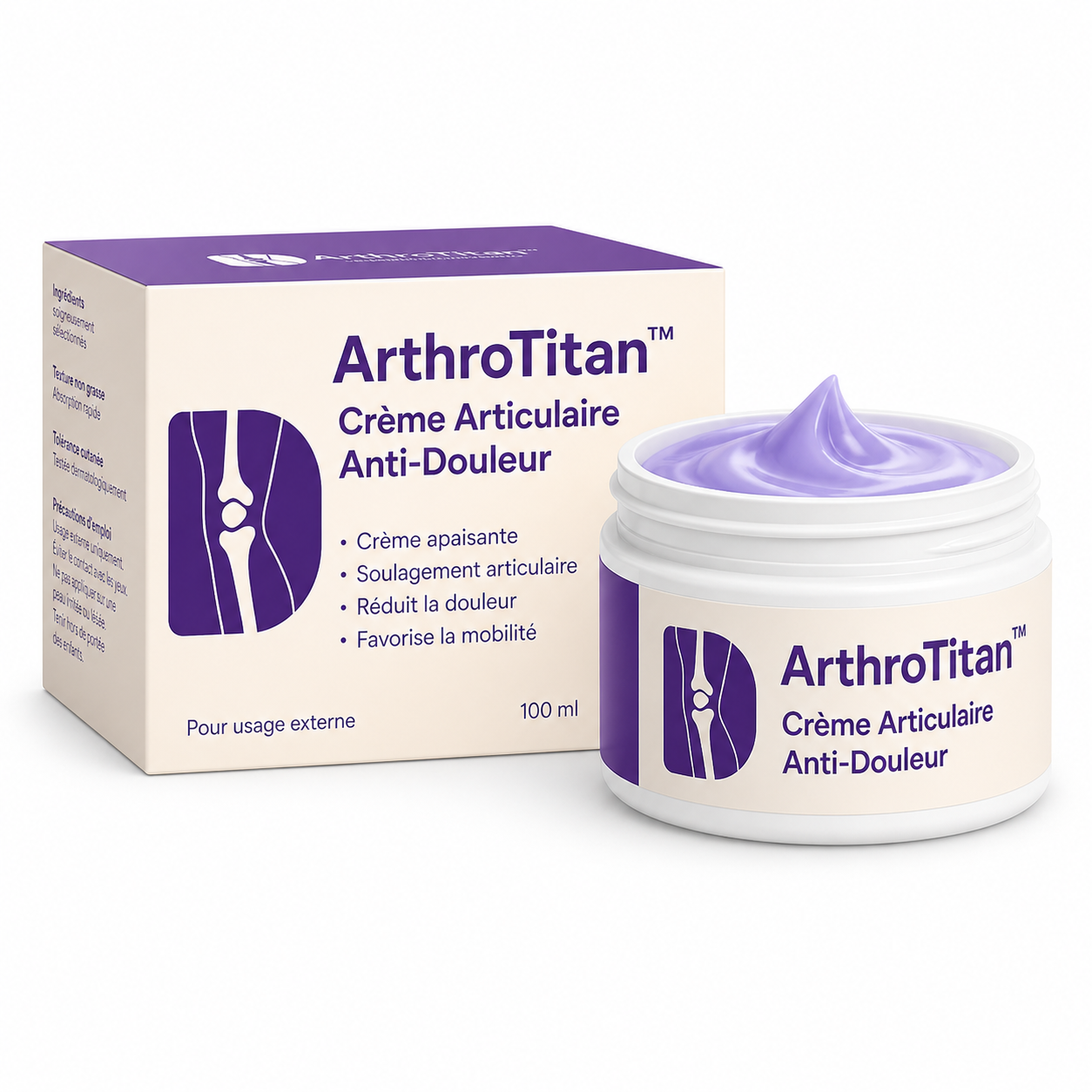 ArthroTitan™ Crème Articulaire Anti-Douleur | Élimine les douleurs articulaires jusqu'à 87 % en seulement 48 heures !