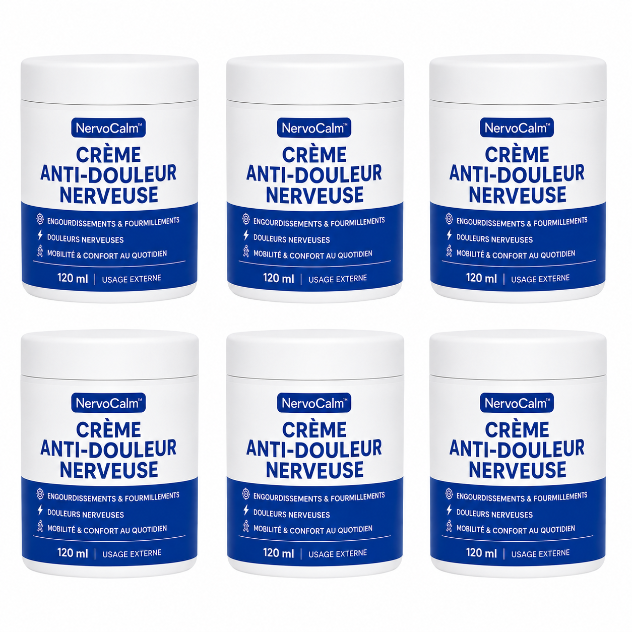 NervoCalm™ Crème Anti-Douleur Nerveuse | Élimine engourdissements et fourmillements en 5 jours chrono!