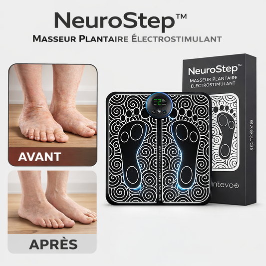 NeuroStep™ Masseur Plantaire Électrostimulant | Soulage brûlures et picotements des pieds en 15 minutes !