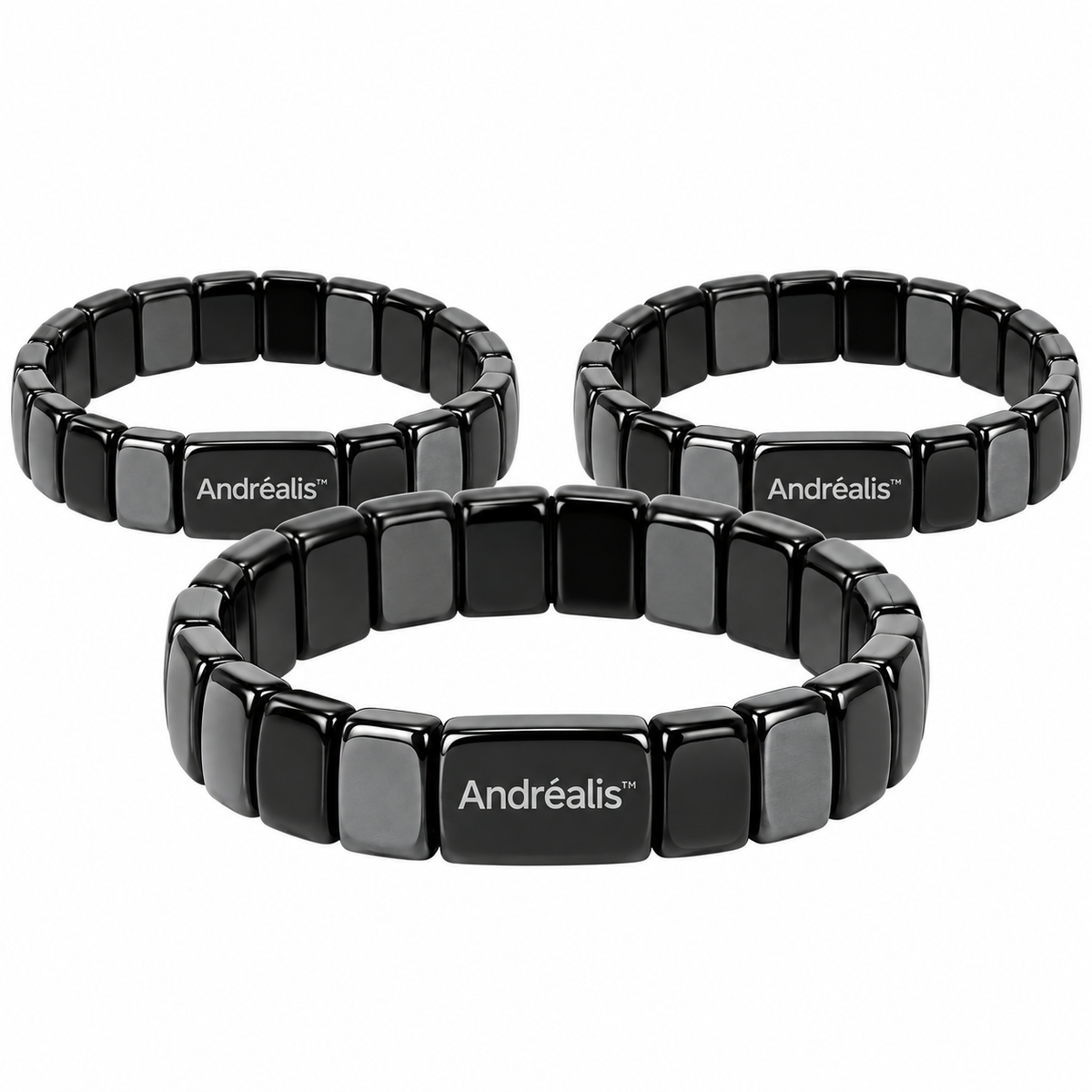 Andréalis™ Bracelet Magnétique en Hématite | Boost ton taux de testostérone de +92 % en 7 jours seulement!