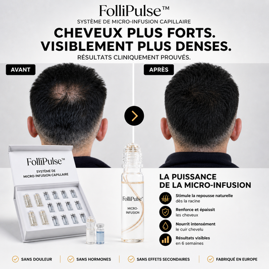 FolliPulse™ Système de Micro-Infusion Capillaire | Stoppez la chute et relancez la repousse dès 14 jours !