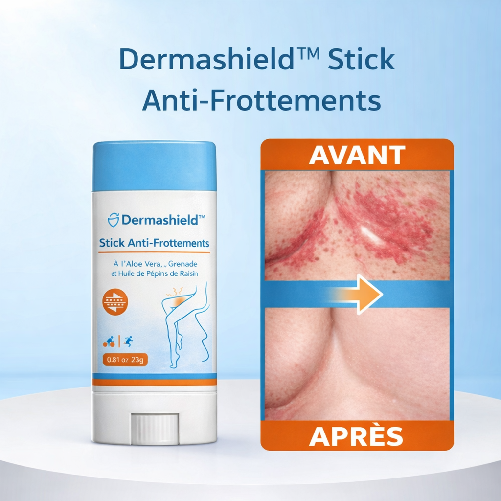 Dermashield™ Stick Anti-Frottements | Soulagez instantanément irritations et rougeurs en 2 minutes !