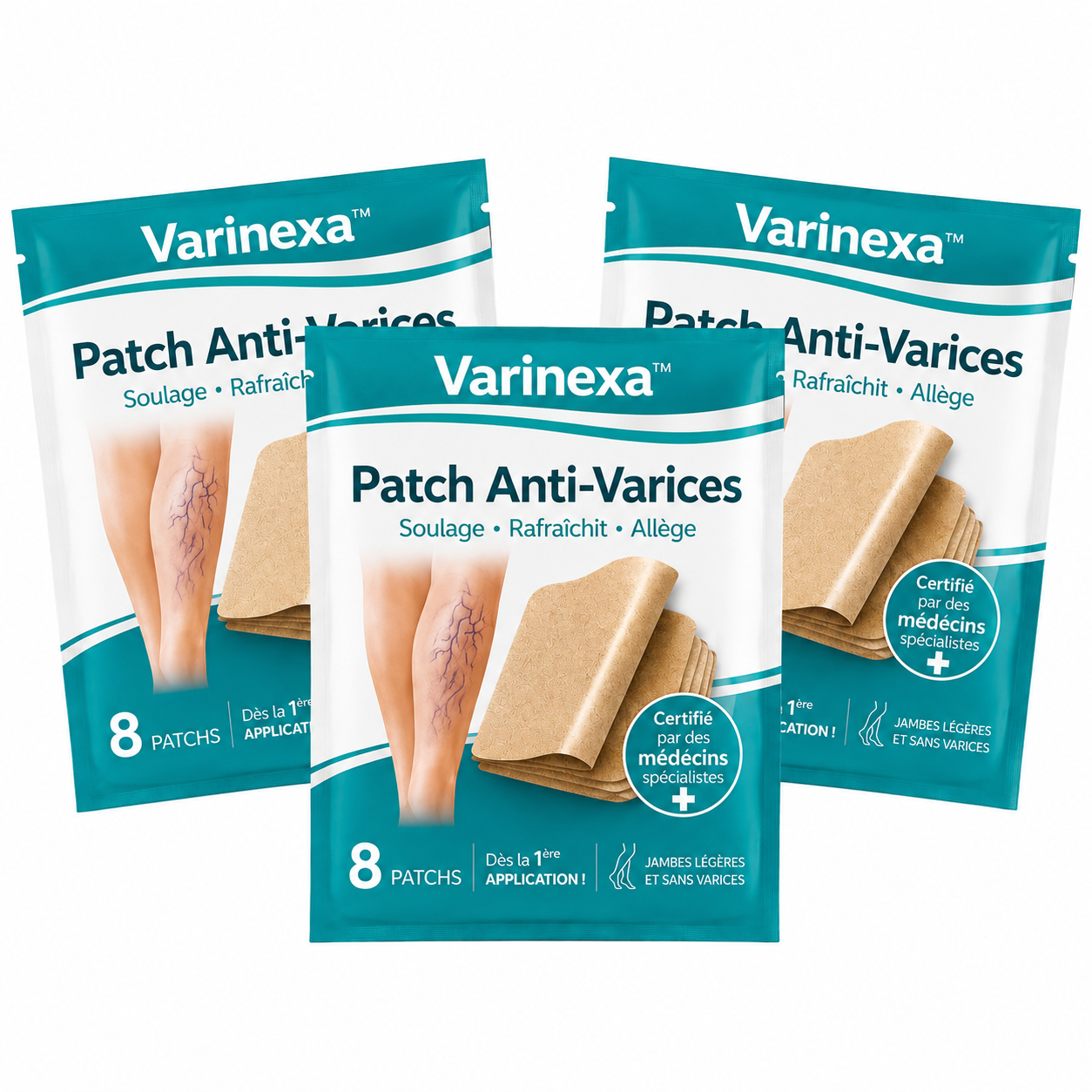 Varinexa™ Patch Anti-Varices | Faites disparaître varices et douleurs de jambes en 3 minutes !