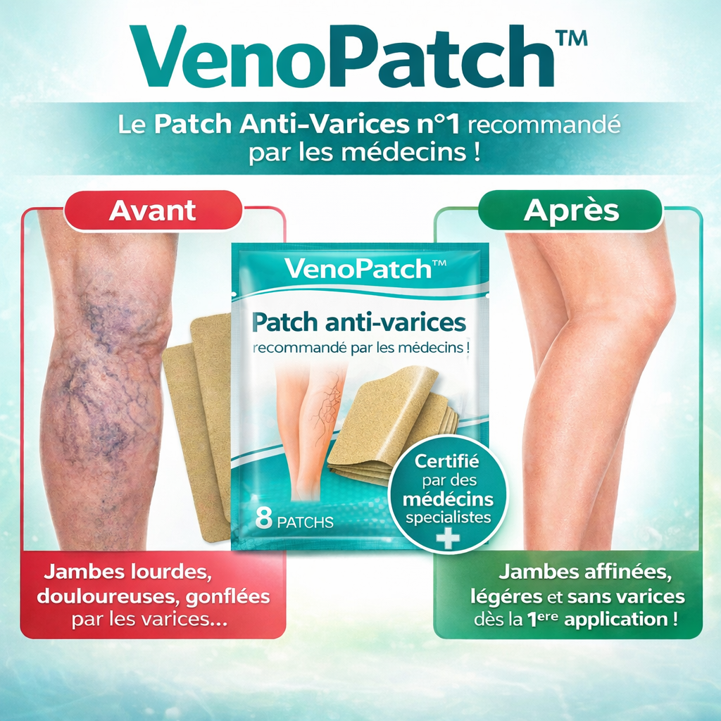 VenoPatch™ Patch Anti-Varices | Faites disparaître varices et douleurs de jambes en 3 minutes !