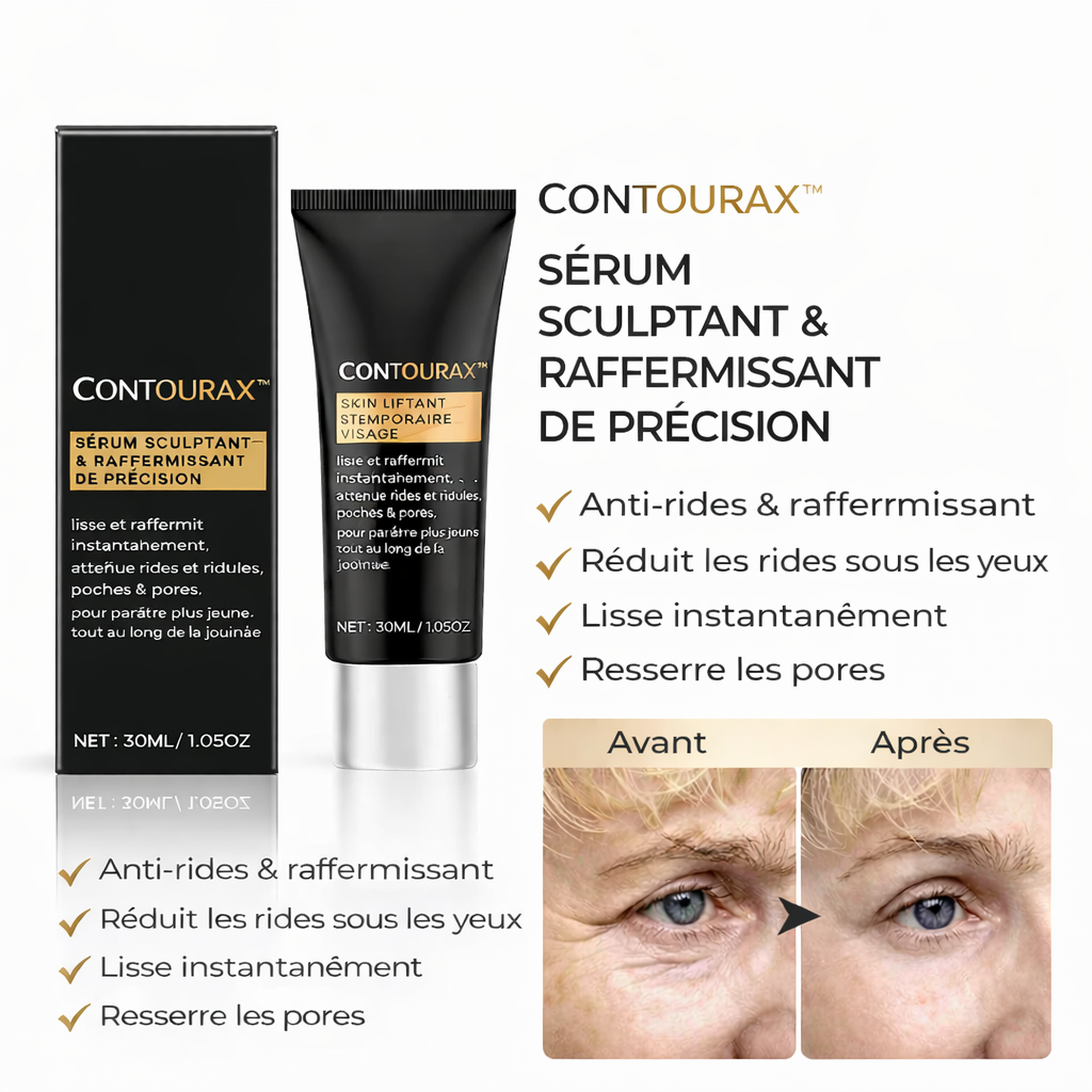 ContouraX™ Sérum Sculptant & Raffermissant de Précision | Retendez et redessinez votre visage en quelques minutes !