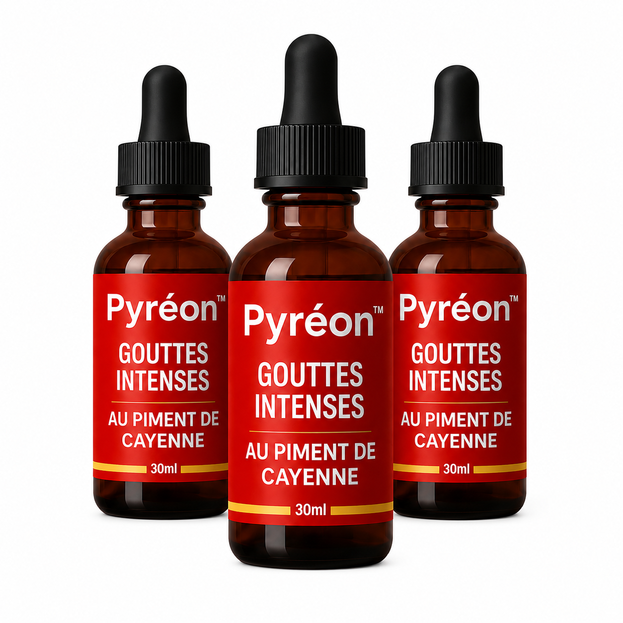 Pyréon™ Gouttes Intenses au Piment de Cayenne | Retrouvez une érection en 3 minutes chrono !