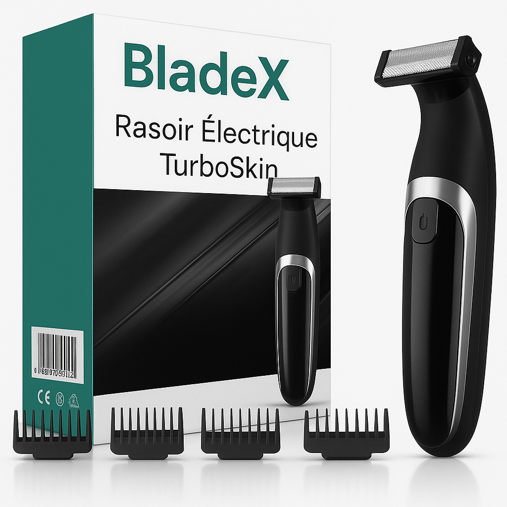 BladeX™ Rasoir Électrique TurboSkin | Rase à blanc sans douleur en moins de 2 minutes!