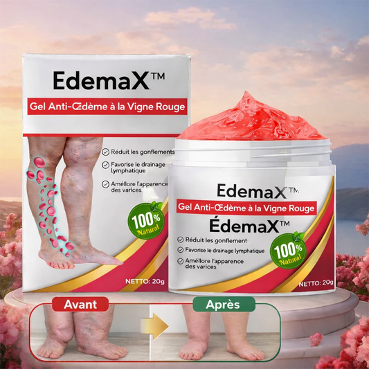 EdemaX™ Gel Anti-Œdème à la Vigne Rouge | Dégonflez jambes et chevilles en quelques minutes !